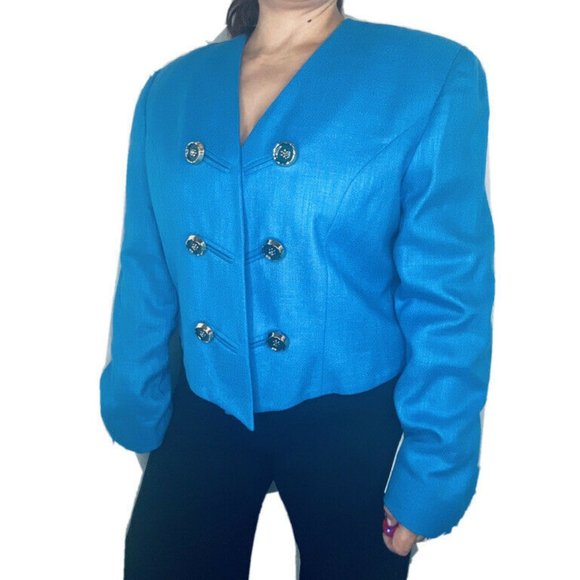 Doncaster Vintage Military Bolero Open Front Blazer Sz 18 New - Picture 2 of 11